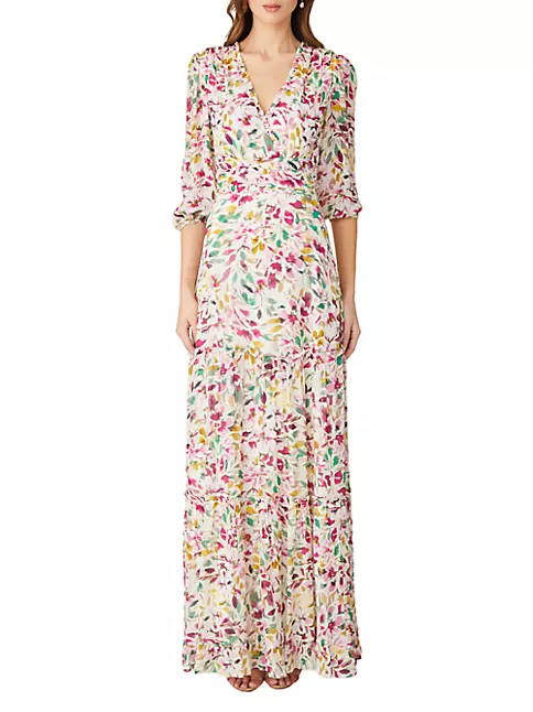 Shop Shoshanna Cameo Tiered Printed Maxi Dress | Saks Fifth Avenue