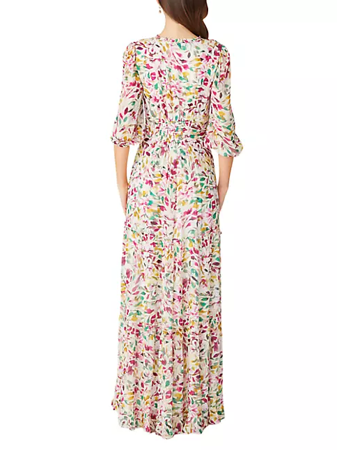 Shop Shoshanna Cameo Tiered Printed Maxi Dress | Saks Fifth Avenue