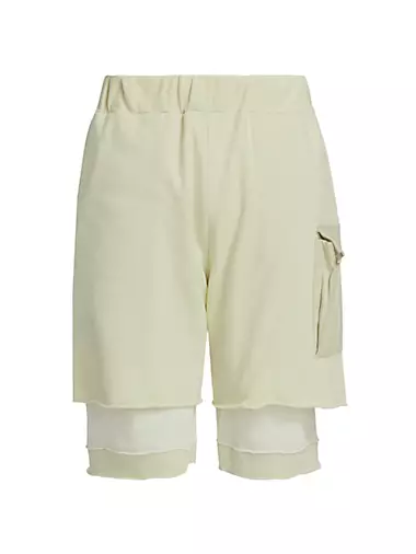 Layered Cotton Sweat Shorts