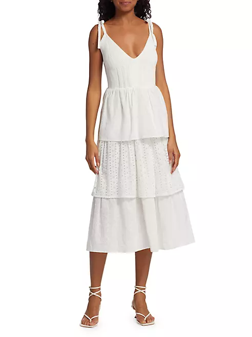 Shop En Saison Croix Tiered Midi Dress | Saks Fifth Avenue