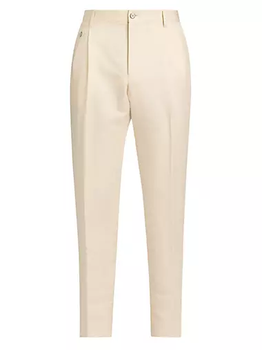 Linen & Cotton-Blend Pants