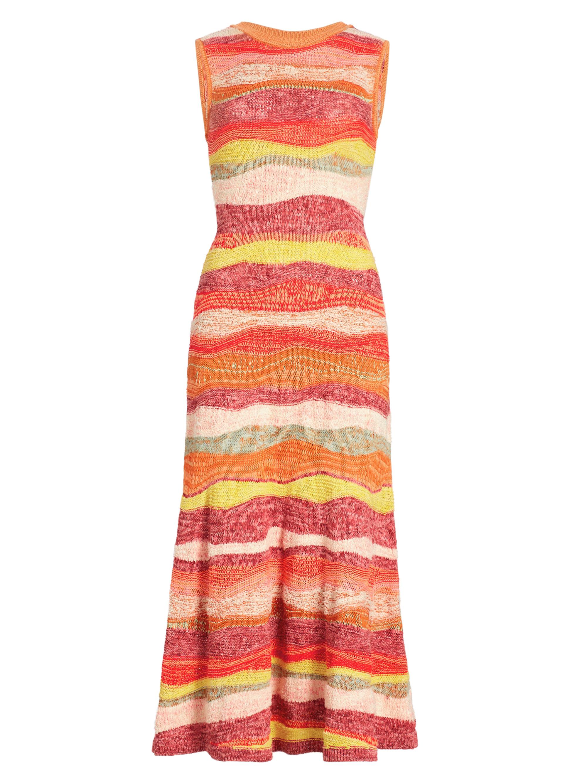 Shop Ulla Johnson Gaia Wave Knit MidiDress Saks Fifth Avenue