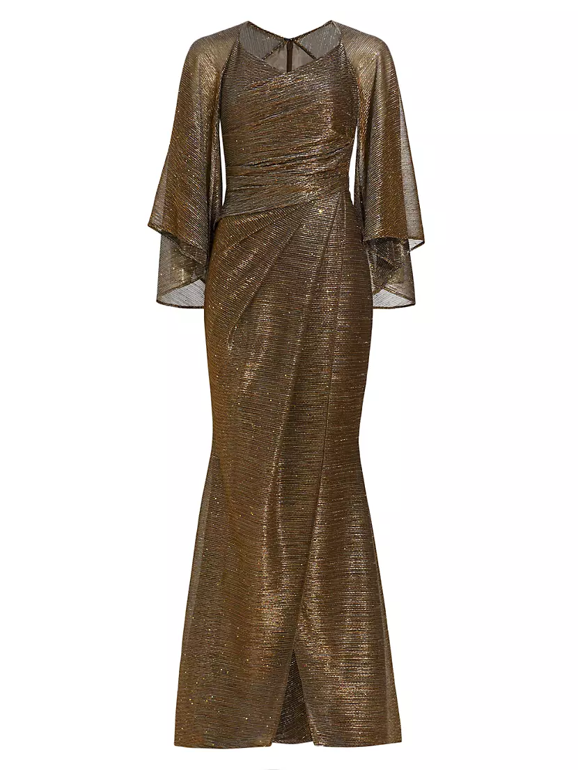 Shop Talbot Runhof Asymmetric Metallic Gown | Saks Fifth Avenue