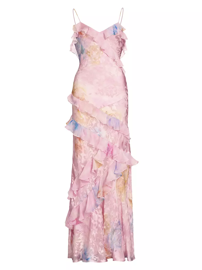 Shop LoveShackFancy Rialto Jacquard Floor-Length Dress | Saks Fifth Avenue