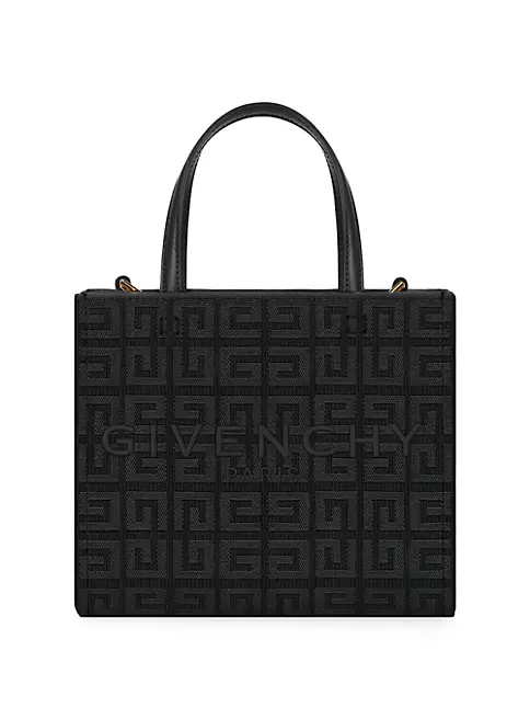 Shop Givenchy Mini G Tote Shopping Bag In 4G Embroidered Canvas | Saks ...