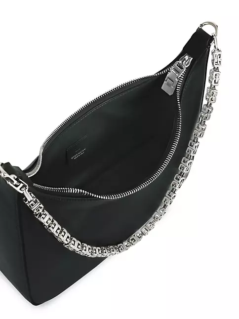 Shop Givenchy Moon Cut Slim Leather Hobo Bag | Saks Fifth Avenue