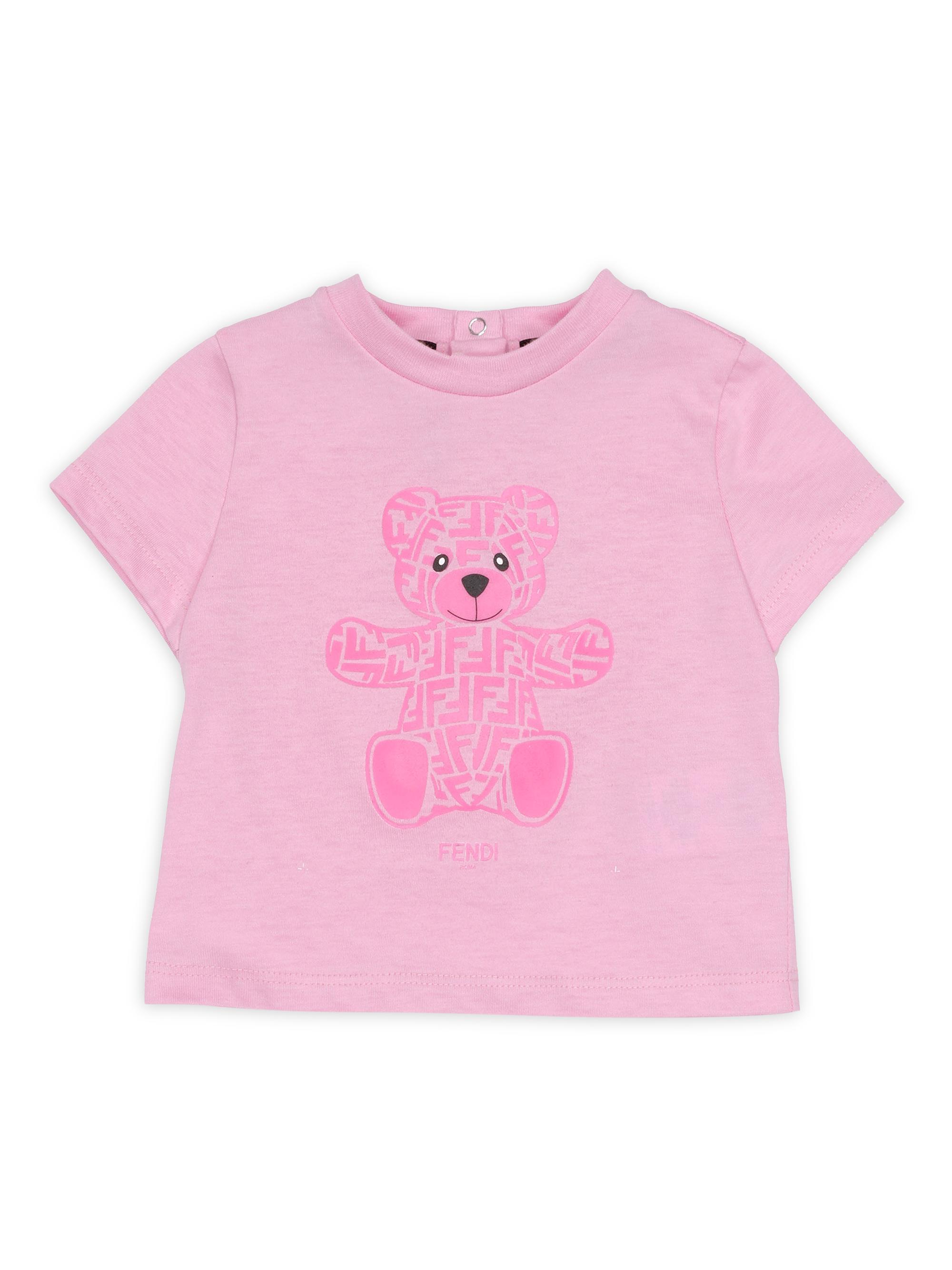 Fendi Baby Girls T Shirt In Beige