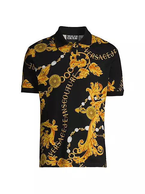 Shop Versace Jeans Couture Chain Couture Polo Shirt | Saks Fifth Avenue