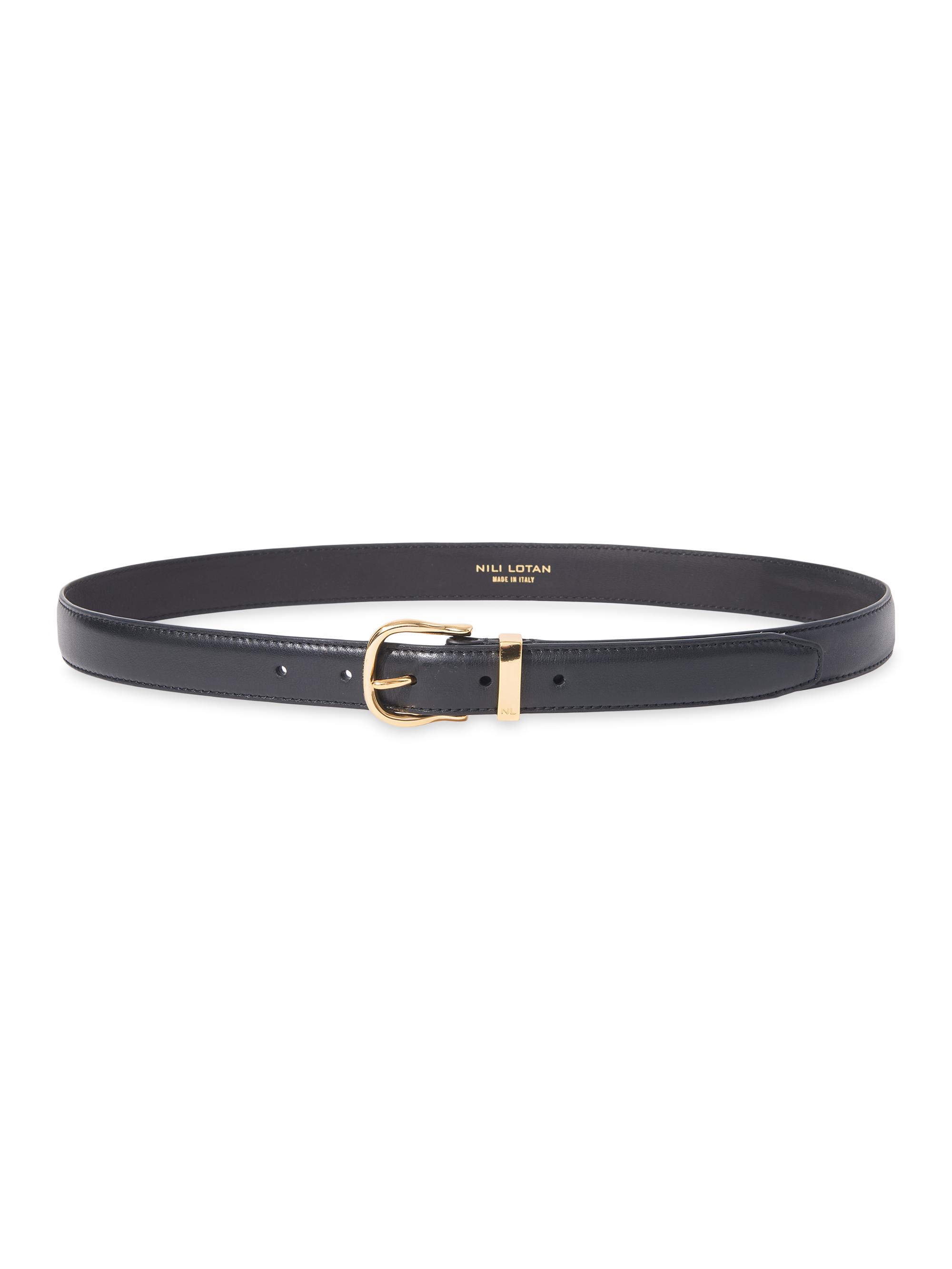 NaNin- Lois Genuine Leather Belt with Gold Hardware