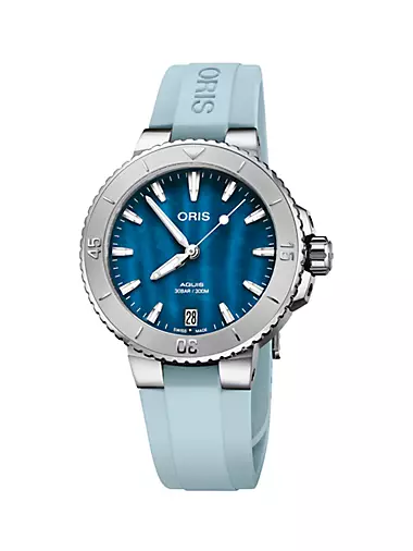 Aquis Date Stainless Steel Diver's Watch/36.5MM