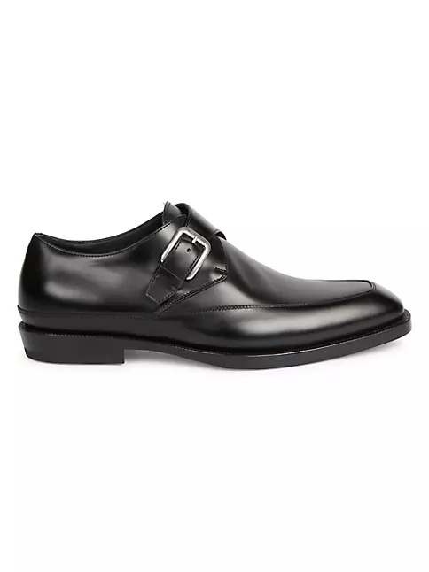 Shop Dries Van Noten Leather Monk-Strap Shoes | Saks Fifth Avenue