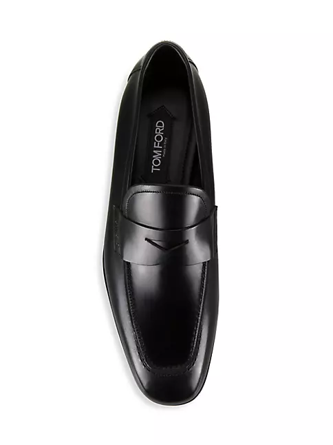 Shop TOM FORD Leather Penny Loafers | Saks Fifth Avenue