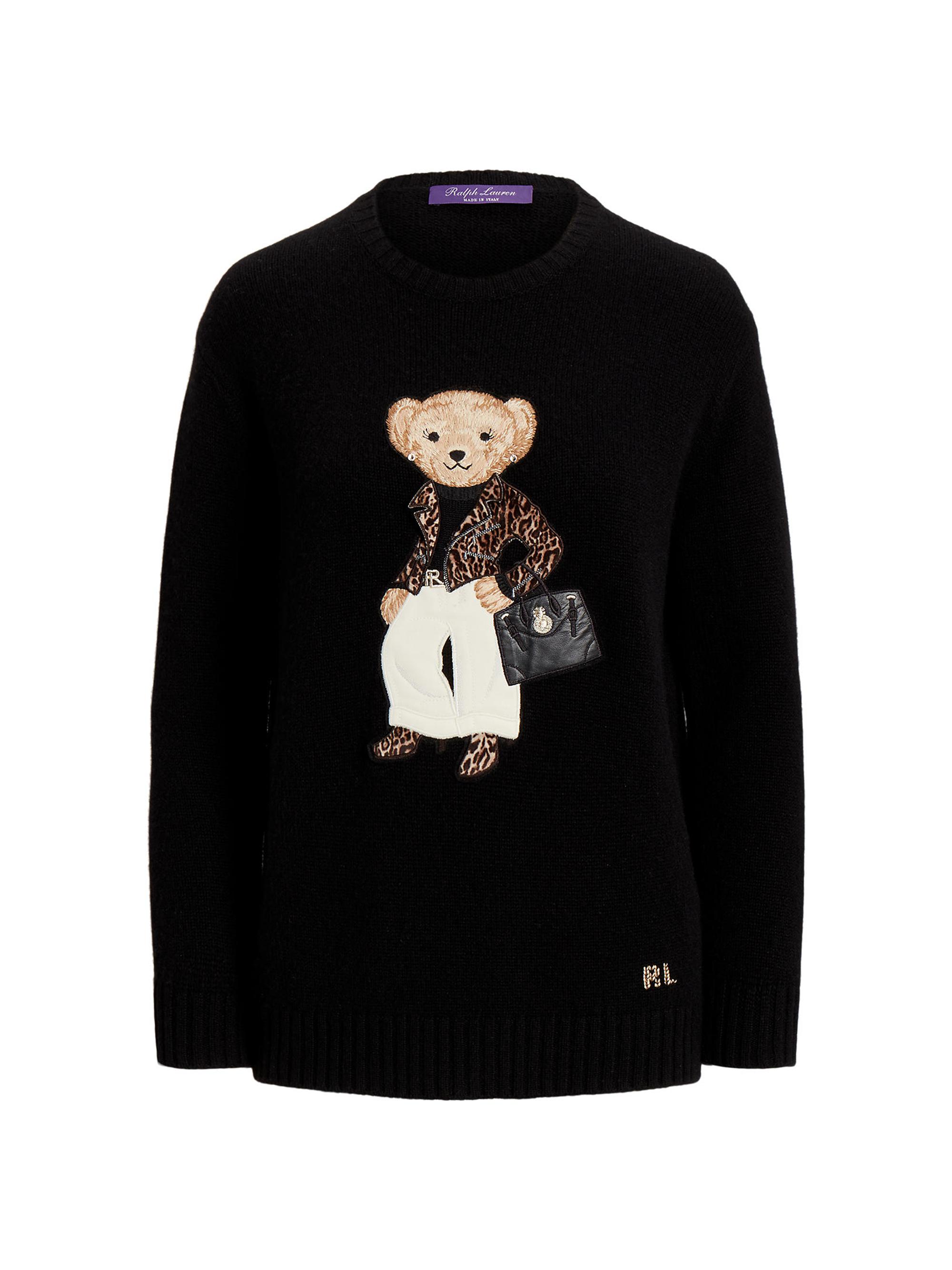 Shop Ralph Lauren Collection Moto Polo Bear Cashmere Sweater | Saks Fifth  Avenue