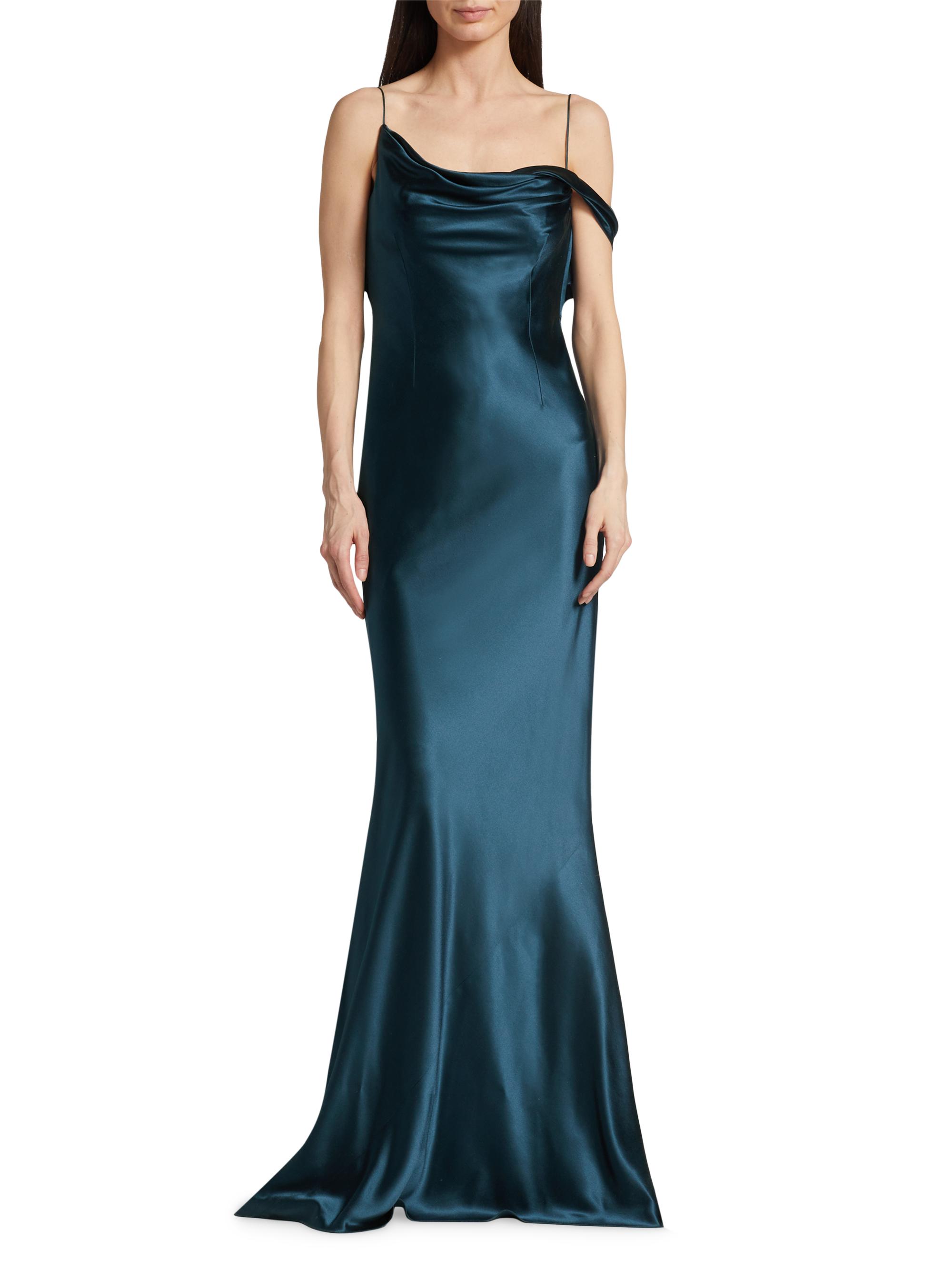 Indulge in Glamour & Grace: Long Satin Slip Gown for Enchanting Elegance