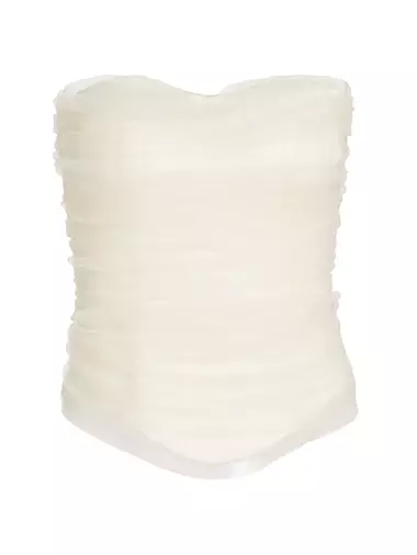 Milo Strapless Tulle Bustier