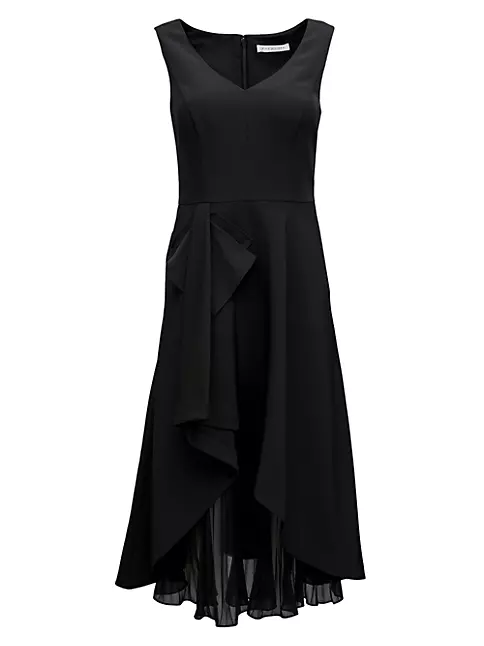 Shop Kay Unger Begonia Ruffled A-Line Midi-Dress | Saks Fifth Avenue