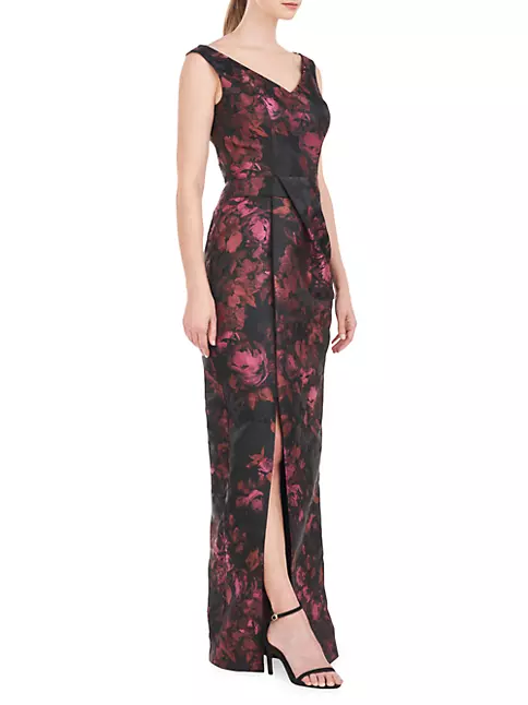 Shop Kay Unger Liana Floral Column Gown | Saks Fifth Avenue