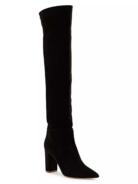Shop Gianvito Rossi Piper 85MM Suede Over-The-Knee Boots | Saks Fifth ...