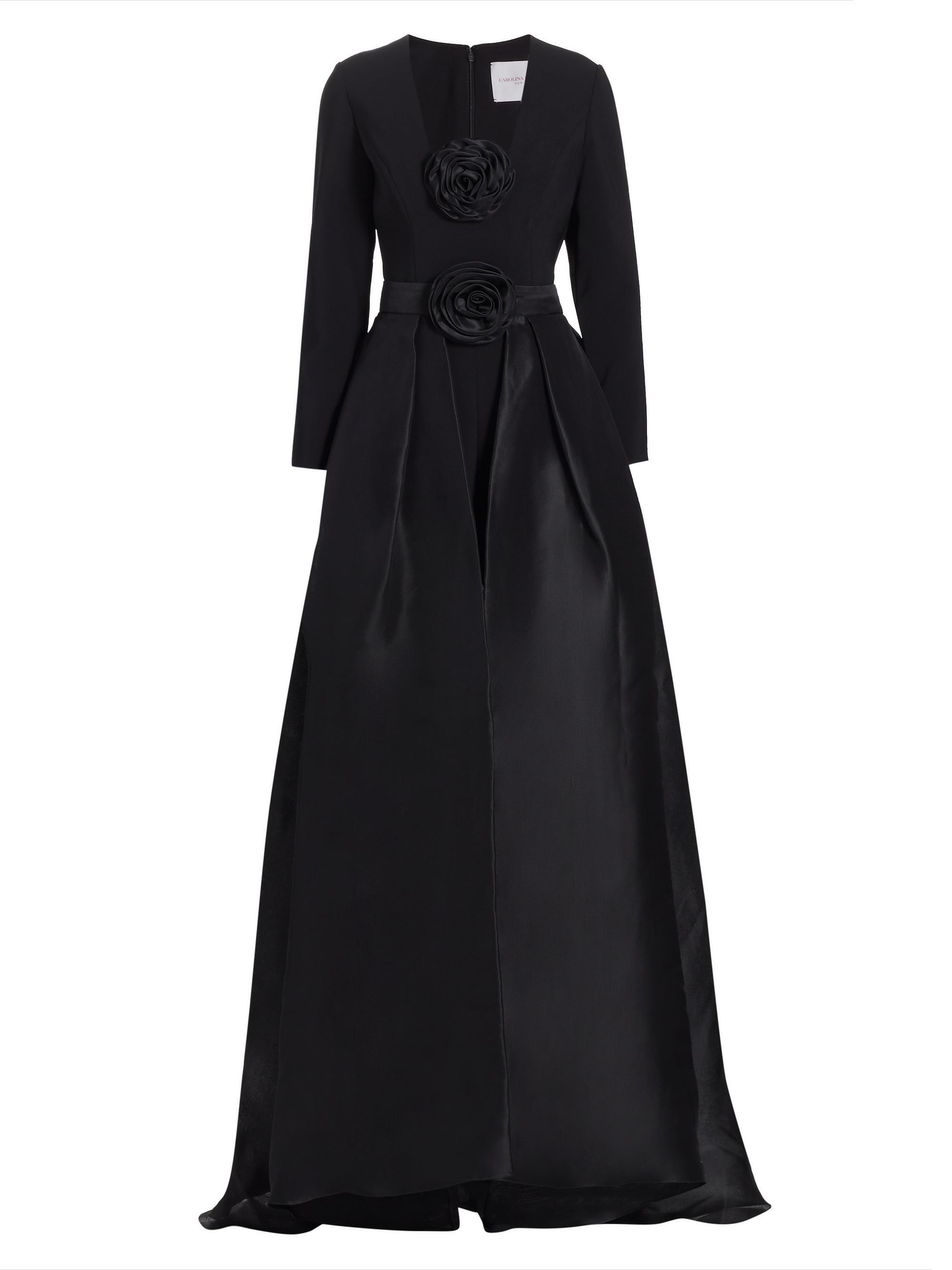 Crepe Jumpsuit With Organza Skirt