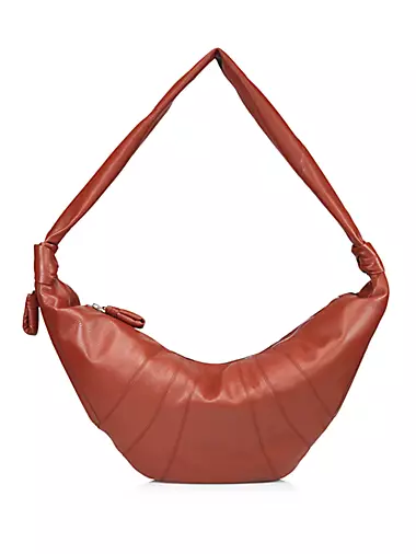 Large Croissant Leather Shoulder Bag
