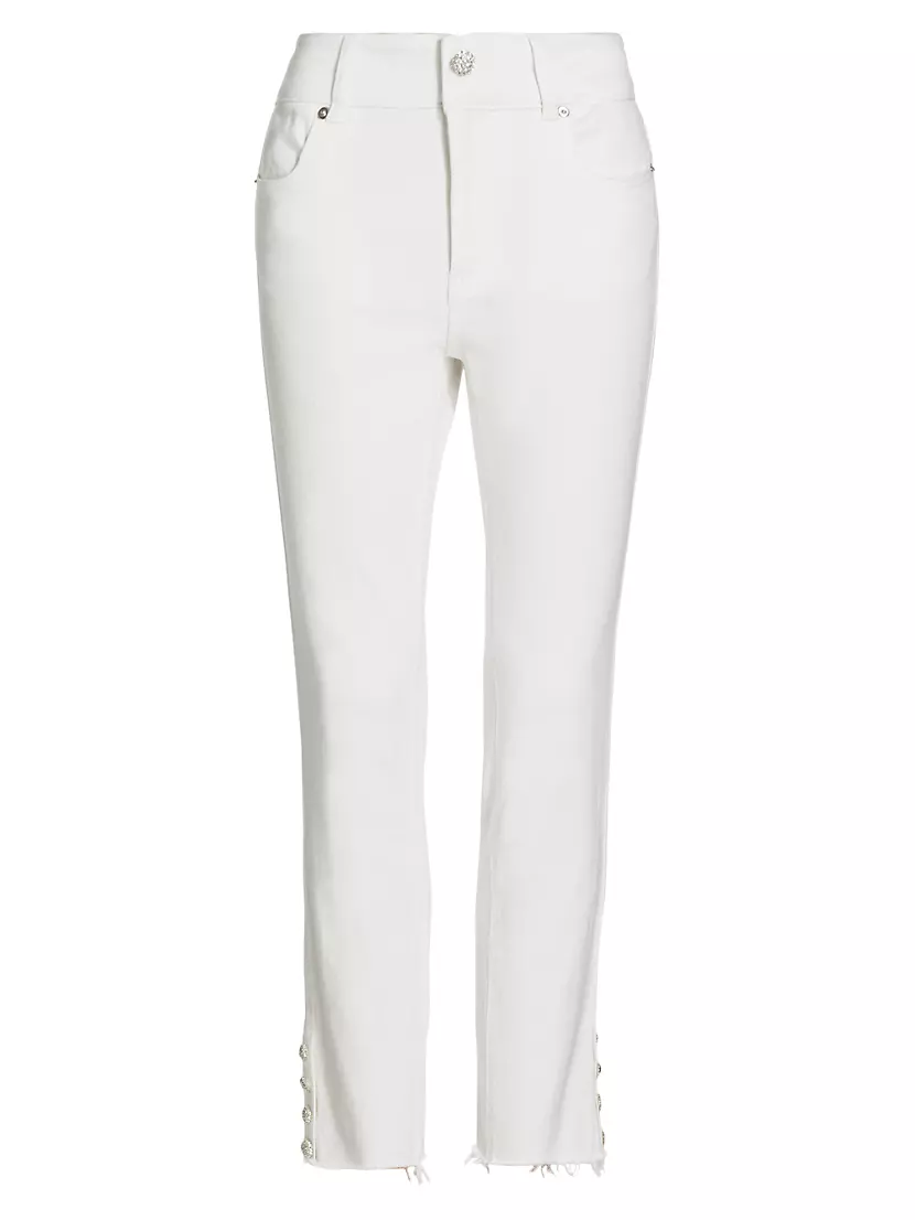 Shop Generation Love Lucie Crystal-Button Crop Pants | Saks Fifth Avenue