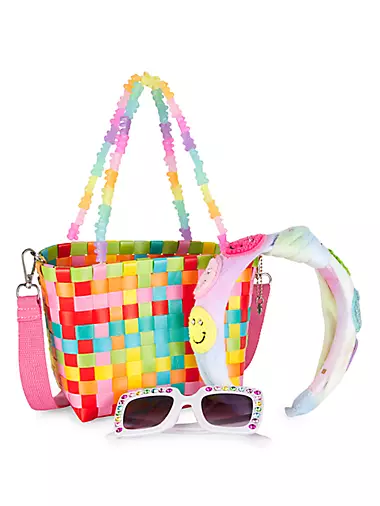 Bari Lynn Girl's Rainbow Embellished Sunglasses