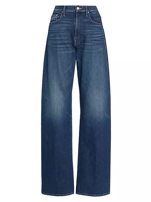 Shop Mother Lasso High-Rise Stretch Wide-Leg Jeans | Saks Fifth Avenue