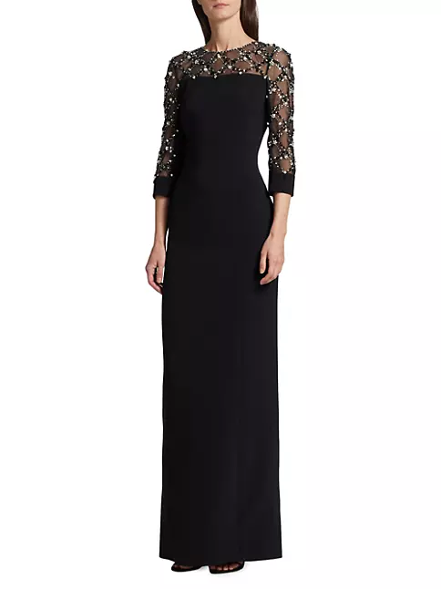 Shop Jenny Packham Swanson Beaded Column Gown | Saks Fifth Avenue