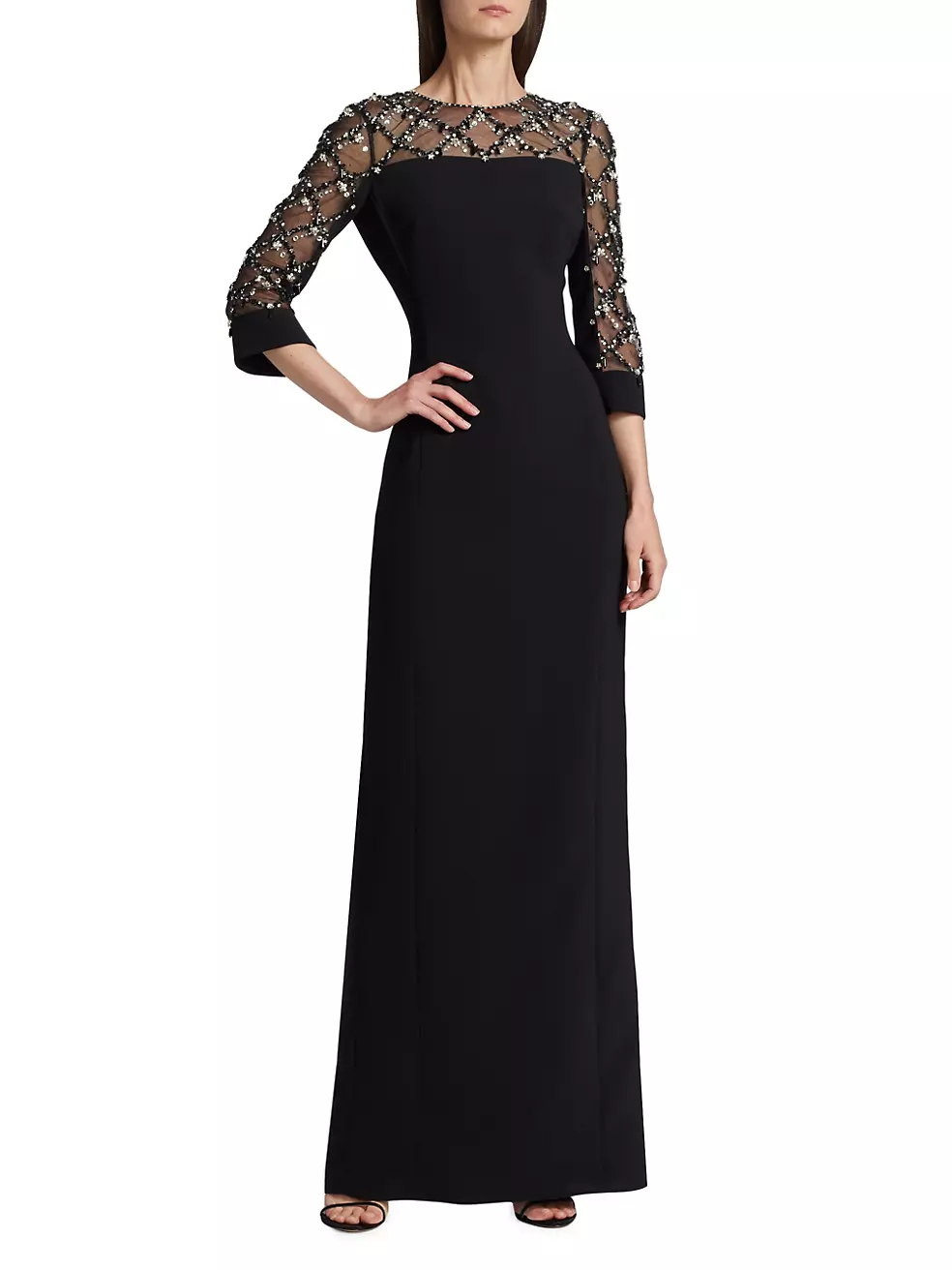 Shop Jenny Packham Swanson Beaded Column Gown | Saks Fifth Avenue