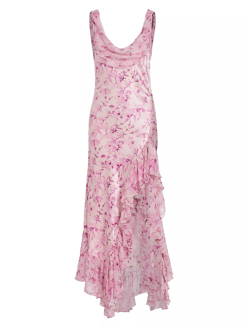 Shop Cinq à Sept Raya Silk Floral Maxi Dress | Saks Fifth Avenue
