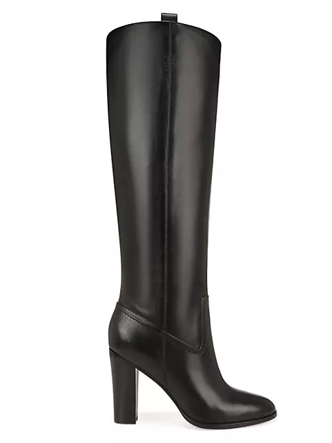 Shop Veronica Beard Vesper 95MM Leather Knee-High Boots | Saks Fifth Avenue
