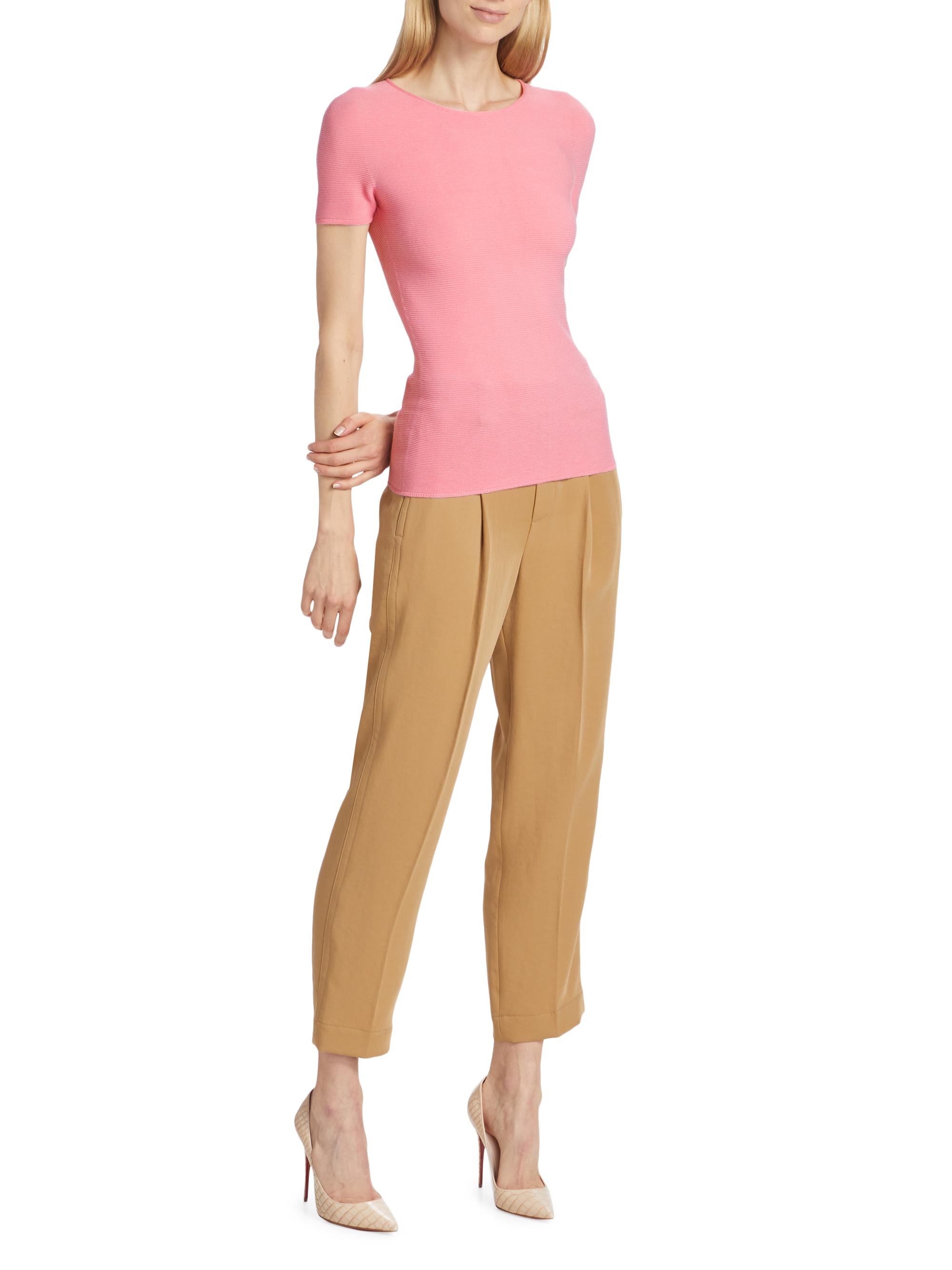 Haut Jersey Manches Courtes BCBG Max Azria - Taille L - Couleur Merlot - Neuf Avec étiquettes - Rayon/Spandex