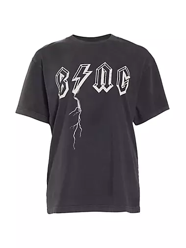 Cotton Lightning Bolt Logo T-Shirt
