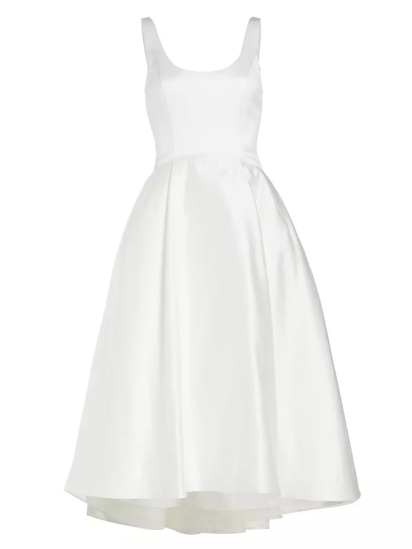 Shop Amsale Duchesse Satin High-Low Bridal Dress | Saks Fifth Avenue