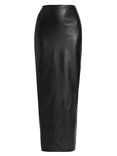Alva Leather Maxi Skirt