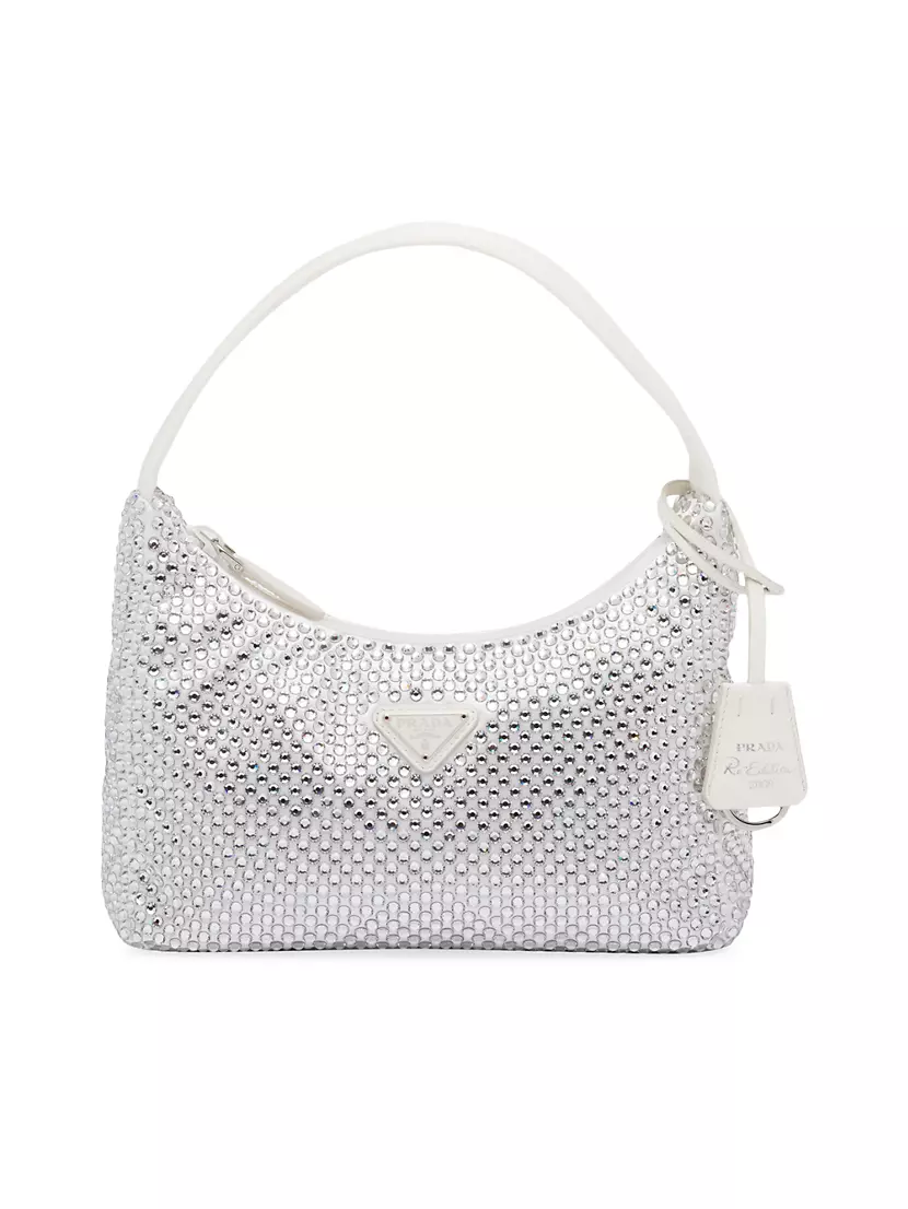Shop Prada Satin Mini Bag With Crystals | Saks Fifth Avenue