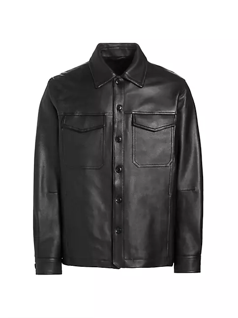 Shop Brett Johnson Hermitage Leather Shirt Jacket | Saks Fifth Avenue