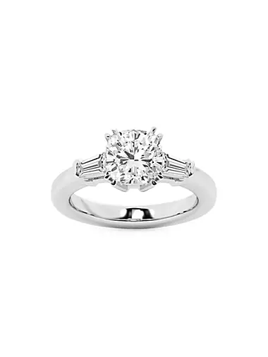 14K White Gold & 2.5 TCW Lab-Grown Diamond Engagement Ring