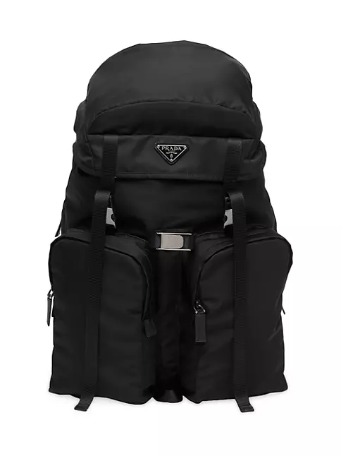 Prada Black Logo Nylon Laptop Bag for Men