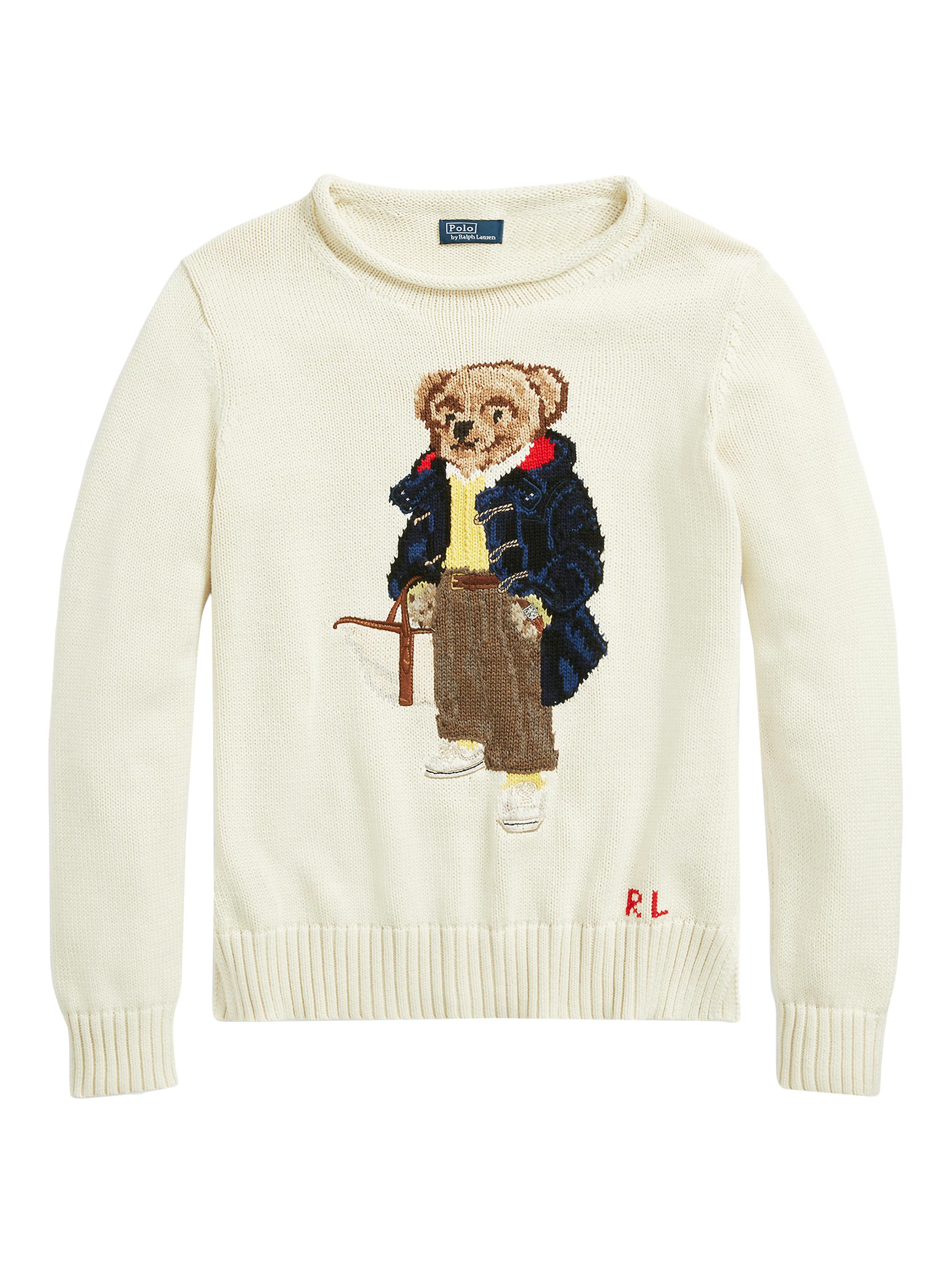 Shop Polo Ralph Lauren Cotton Polo Bear Sweater | Saks Fifth Avenue