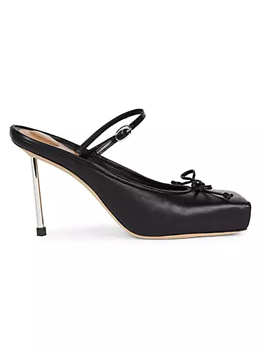 Les Chaussures Leather Ballerina Pumps