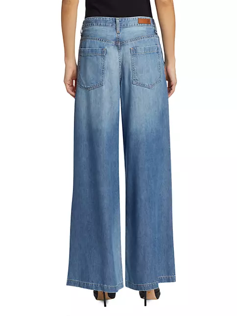 Shop AG Jeans Stella Low-Rise Denim Palazzo Pants | Saks Fifth Avenue