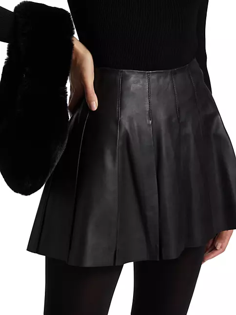 Shop Lamarque Juliana Leather Miniskirt | Saks Fifth Avenue