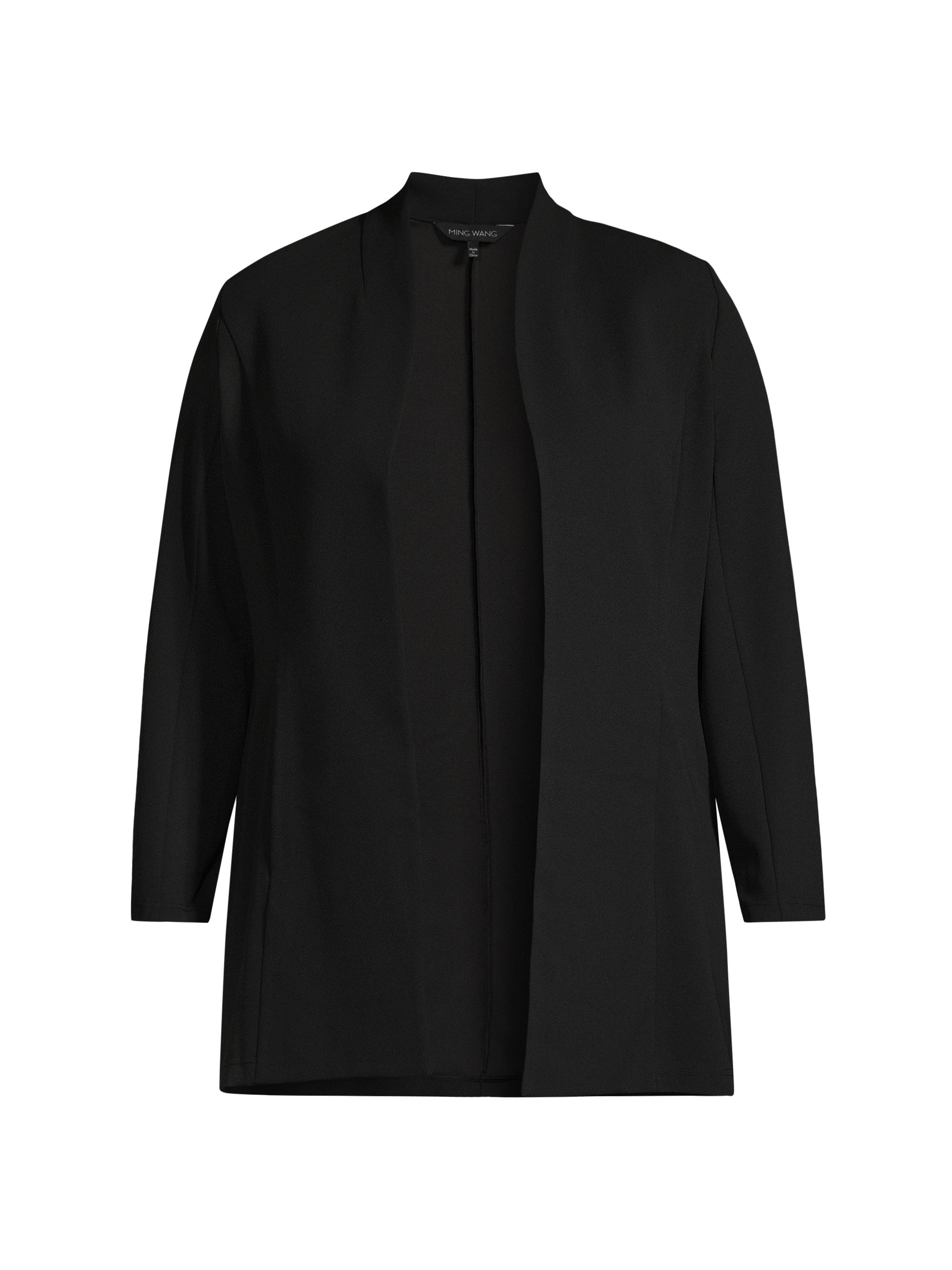 Plus Size Heritage Embroidered Stretch Deco Crepe Jacket