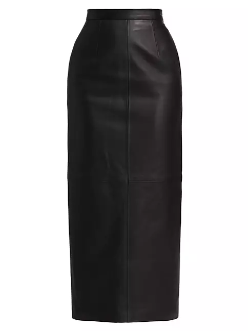 Shop Tove Mari Leather Midi-Skirt | Saks Fifth Avenue