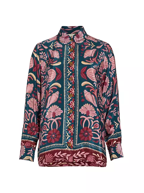 Shop Farm Rio Seashell Tapestry Buttoned Shirt | Saks Fifth Avenue