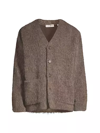 Wool-Blend Knit Cardigan