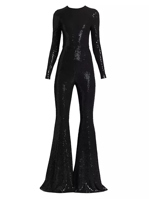 Shop Michael Kors Collection Sequined Flare-Leg Jumpsuit | Saks Fifth ...