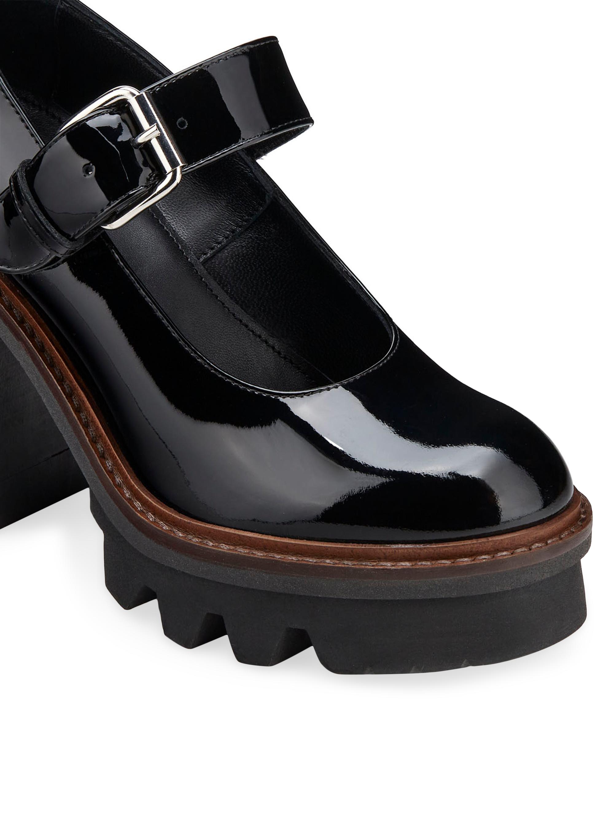 leather platform mary janes