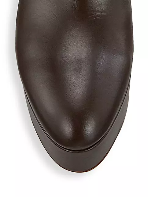 Shop Stuart Weitzman Lala 110MM Leather Side-Zip Platform Booties ...